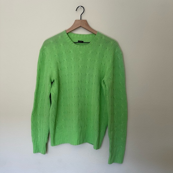 Sweaters - 100% Cashmere Bright Green Sweater